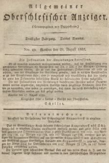 Allgemeiner Oberschlesischer Anzeiger : Blätter zur Besprechung und Förderung provinzieller Interessen zur Belehrung und Unterhaltung. 1832, nr 69 |PDF|