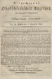 Allgemeiner Oberschlesischer Anzeiger : Blätter zur Besprechung und Förderung provinzieller Interessen zur Belehrung und Unterhaltung. 1832, nr 70 |PDF|