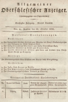 Allgemeiner Oberschlesischer Anzeiger : Blätter zur Besprechung und Förderung provinzieller Interessen zur Belehrung und Unterhaltung. 1832, nr 81 |PDF|