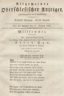 Allgemeiner Oberschlesischer Anzeiger : Blätter zur Besprechung und Förderung provinzieller Interessen zur Belehrung und Unterhaltung. 1832, nr 83 |PDF|