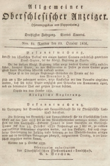 Allgemeiner Oberschlesischer Anzeiger : Blätter zur Besprechung und Förderung provinzieller Interessen zur Belehrung und Unterhaltung. 1832, nr 84 |PDF|