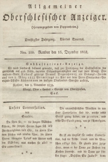 Allgemeiner Oberschlesischer Anzeiger : Blätter zur Besprechung und Förderung provinzieller Interessen zur Belehrung und Unterhaltung. 1832, nr 100 |PDF|