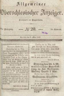 Allgemeiner Oberschlesischer Anzeiger : Blätter zur Besprechung und Förderung provinzieller Interessen zur Belehrung und Unterhaltung. 1839, nr 20 |PDF|