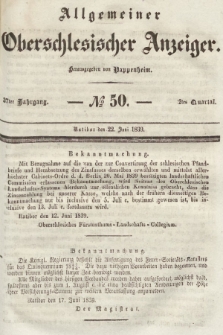 Allgemeiner Oberschlesischer Anzeiger : Blätter zur Besprechung und Förderung provinzieller Interessen zur Belehrung und Unterhaltung. 1839, nr 50 |PDF|