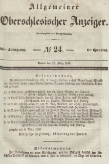 Allgemeiner Oberschlesischer Anzeiger : Blätter zur Besprechung und Förderung provinzieller Interessen zur Belehrung und Unterhaltung. 1840, nr 24 |PDF|