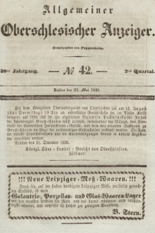 Allgemeiner Oberschlesischer Anzeiger : Blätter zur Besprechung und Förderung provinzieller Interessen zur Belehrung und Unterhaltung. 1840, nr 42 |PDF|