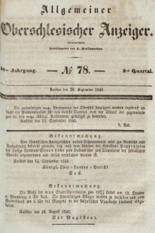 Allgemeiner Oberschlesischer Anzeiger : Blätter zur Besprechung und Förderung provinzieller Interessen zur Belehrung und Unterhaltung. 1840, nr 78 |PDF|