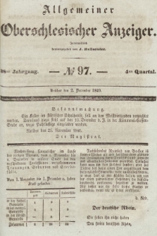 Allgemeiner Oberschlesischer Anzeiger : Blätter zur Besprechung und Förderung provinzieller Interessen zur Belehrung und Unterhaltung. 1840, nr 97 |PDF|