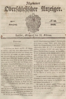 Allgemeiner Oberschlesischer Anzeiger : Blätter zur Besprechung und Förderung provinzieller Interessen zur Belehrung und Unterhaltung. 1848, nr 13 |PDF|