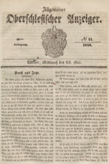 Allgemeiner Oberschlesischer Anzeiger : Blätter zur Besprechung und Förderung provinzieller Interessen zur Belehrung und Unterhaltung. 1848, nr 41 |PDF|