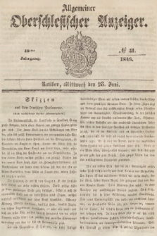 Allgemeiner Oberschlesischer Anzeiger : Blätter zur Besprechung und Förderung provinzieller Interessen zur Belehrung und Unterhaltung. 1848, nr 51 |PDF|