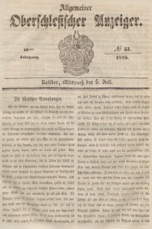 Allgemeiner Oberschlesischer Anzeiger : Blätter zur Besprechung und Förderung provinzieller Interessen zur Belehrung und Unterhaltung. 1848, nr 53 |PDF|