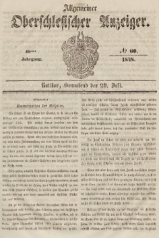 Allgemeiner Oberschlesischer Anzeiger : Blätter zur Besprechung und Förderung provinzieller Interessen zur Belehrung und Unterhaltung. 1848, nr 60 |PDF|