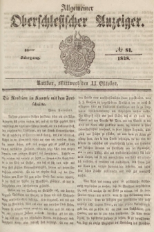 Allgemeiner Oberschlesischer Anzeiger : Blätter zur Besprechung und Förderung provinzieller Interessen zur Belehrung und Unterhaltung. 1848, nr 81 |PDF|