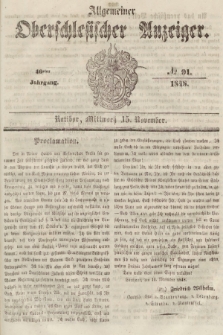 Allgemeiner Oberschlesischer Anzeiger : Blätter zur Besprechung und Förderung provinzieller Interessen zur Belehrung und Unterhaltung. 1848, nr 91 |PDF|