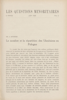 Les Questions Minoritaires. An.2, No 2 (Juin 1929)