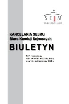 Biuletyn z 27 Posiedzenia Rady Ochrony Pracy [...]. Kadencja 10, 2015/2019