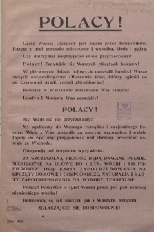 Polacy! Część Waszej Ojczyzny jest zajęta przez bolszewików