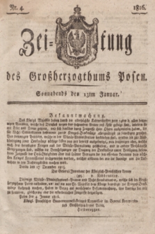 Zeitung des Großherzogthums Posen. 1816, Nr. 4 (13 Januar) + dod.