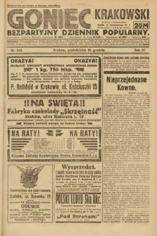 Goniec Krakowski : bezpartyjny dziennik popularny. 1921, nr 345