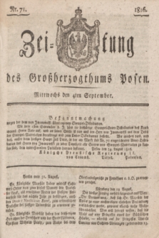 Zeitung des Großherzogthums Posen. 1816, Nr. 71 (4 September)
