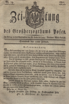 Zeitung des Großherzogthums Posen. 1821, Nr. 14 (17 Februar) + dod.