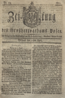 Zeitung des Großherzogthums Posen. 1821, Nr. 29 (1 April) + dod.