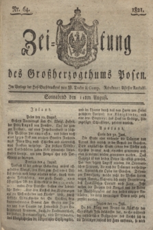 Zeitung des Großherzogthums Posen. 1821, Nr. 64 (11 August)