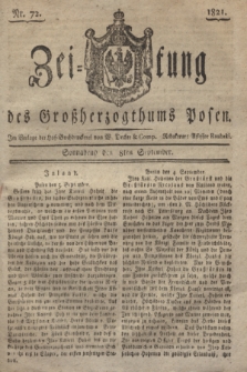 Zeitung des Großherzogthums Posen. 1821, Nr. 72 (8 September) + dod.