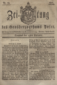 Zeitung des Großherzogthums Posen. 1821, Nr. 78 (29 September) + dod.