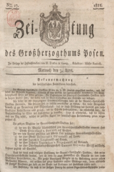 Zeitung des Großherzogthums Posen. 1822, Nro. 27 (3 April) + dod.