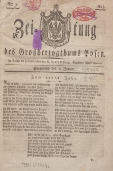 Zeitung des Großherzogthums Posen. 1825, Nro. 1 (1 Januar) + dod.