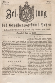 Zeitung des Großherzogthums Posen. 1825, Nro. 33 (23 April) + dod.