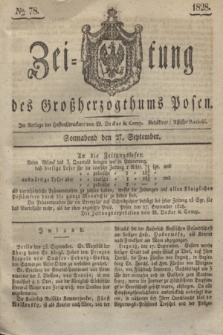 Zeitung des Großherzogthums Posen. 1828, № 78 (27 September) + dod.