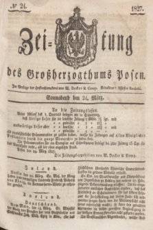 Zeitung des Großherzogthums Posen. 1827, № 24 (24 März) + dod.