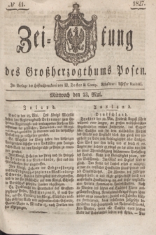 Zeitung des Großherzogthums Posen. 1827, № 41 (23 Mai) + dod.