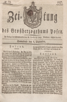 Zeitung des Großherzogthums Posen. 1827, № 72 (8 September) + dod.