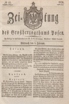 Zeitung des Großherzogthums Posen. 1826, № 11 (8 Februar) + dod.