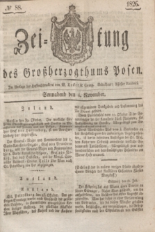 Zeitung des Großherzogthums Posen. 1826, № 88 (4 November) + dod.