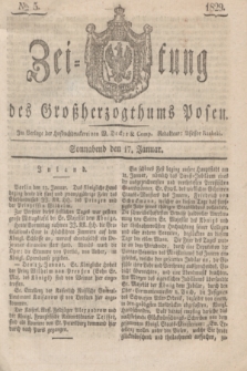 Zeitung des Großherzogthums Posen. 1829, № 5 (17 Januar) + dod.