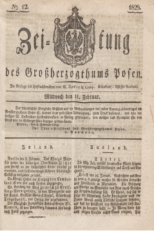 Zeitung des Großherzogthums Posen. 1829, № 12 (11 Februar) + dod.