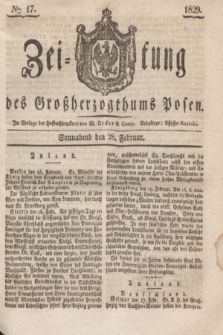 Zeitung des Großherzogthums Posen. 1829, № 17 (28 Februar) + dod.