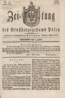 Zeitung des Großherzogthums Posen. 1829, № 45 (6 Juni) + dod.