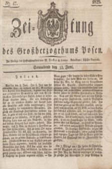 Zeitung des Großherzogthums Posen. 1829, № 47 (13 Juni) + dod.