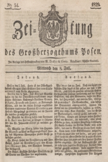 Zeitung des Großherzogthums Posen. 1829, № 54 (8 Juli) + dod.