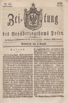 Zeitung des Großherzogthums Posen. 1829, № 63 (8 August) + dod.