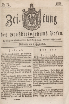 Zeitung des Großherzogthums Posen. 1829, № 72 (9 September) + dod.