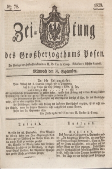 Zeitung des Großherzogthums Posen. 1829, № 78 (30 September) + dod.