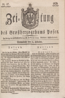 Zeitung des Großherzogthums Posen. 1829, № 87 (31 Oktober) + dod.