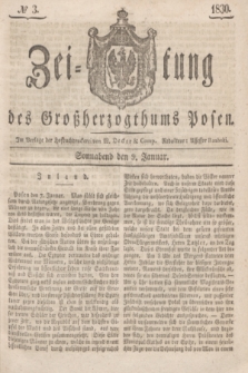 Zeitung des Großherzogthums Posen. 1830, № 3 (9 Januar) + dod.